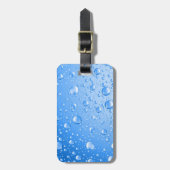 Étiquette À Bagage Ciel métallique Bleu Pluie gouttes (Devant Vertical)