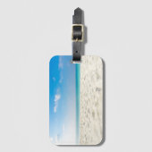 Étiquette À Bagage Ciel tropical de sable de mer de plage et jour (Devant Vertical)