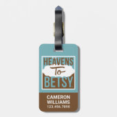 Étiquette À Bagage Cieux à Betsy (Dos Vertical)