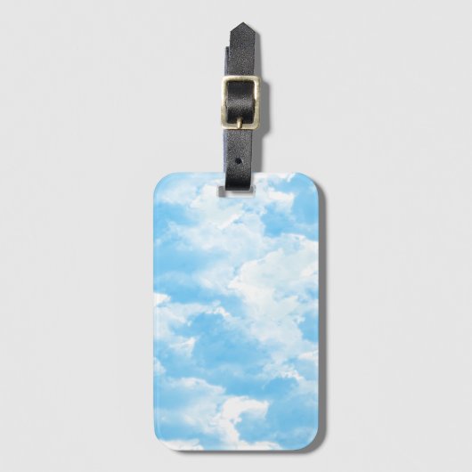 Étiquette À Bagage Cieux Bleus Nuages (Devant Vertical)