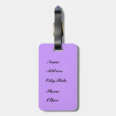 Étiquette À Bagage Cieux violets_ (Dos Vertical)