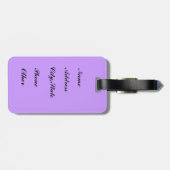Étiquette À Bagage Cieux violets_ (Dos horizontal)