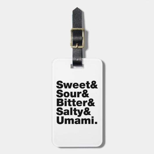 Étiquette À Bagage Cinq saveurs de base (Devant Vertical)