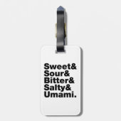 Étiquette À Bagage Cinq saveurs de base (Dos Vertical)