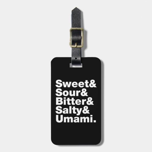 Étiquette À Bagage Cinq saveurs de base (Devant Vertical)