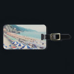 Étiquette À Bagage Cinque Terre Italie Plage amusante Pittoresque Voy<br><div class="desc">Une belle vue sur le paysage de la magnifique plage,  océan bleu,  et montagnes à Monterosso al Mare,  Cinque Terre,  Italie montrant aux familles profiter d'une journée ensoleillée amusante en mer. Photographie de voyage et de plage.</div>