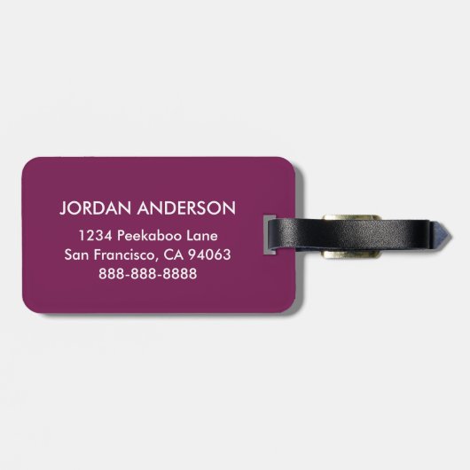 Étiquette À Bagage Circonspect le porc (Dos horizontal)