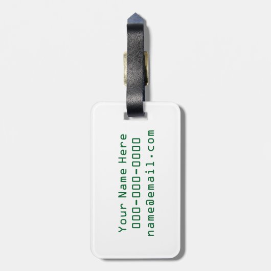 Étiquette À Bagage circuit informatique monogramme de carte mère - ve (Dos Vertical)