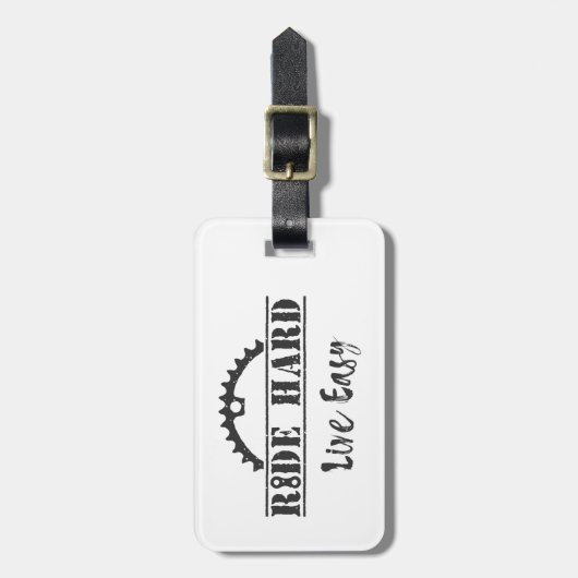 Étiquette À Bagage Circuler Dur Vie Facile Cyclisme (Devant Vertical)