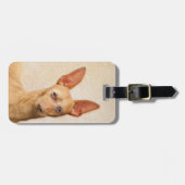 Étiquette À Bagage Cirneco dell’Etna Peinture - Cute Original Chien A (Devant horizontal)
