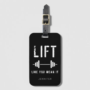 Étiquette À Bagage Citation Black White Fitness Lift Comme Vous Le Vo