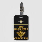 Étiquette À Bagage Citation de billard populaire en gras (Devant Vertical)