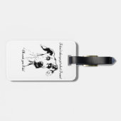 Étiquette À Bagage Citation de chien fou (Dos horizontal)