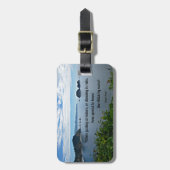 Étiquette À Bagage Citation de Christian sur Nature (Devant Vertical)