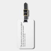 Étiquette À Bagage Citation de Gandhi (Devant Vertical)