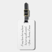 Étiquette À Bagage Citation de Lost My Heart Austen Emma (Devant Vertical)