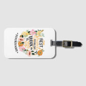 Étiquette À Bagage Citation de motivation de l'élégante inspiration f (Devant Horizontal)