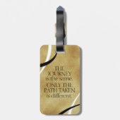 Étiquette À Bagage Citation de parcours et de parcours inspirants (Dos Vertical)