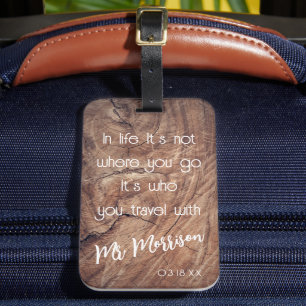 Étiquette À Bagage Citation de voyage Inspirational pour les jeunes m