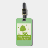 Étiquette À Bagage Citation écologique Vivre en harmonie avec la natu (Devant Vertical)