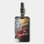 Étiquette À Bagage Citation Inspiration "Danse entre les Raindrops" (Devant Vertical)