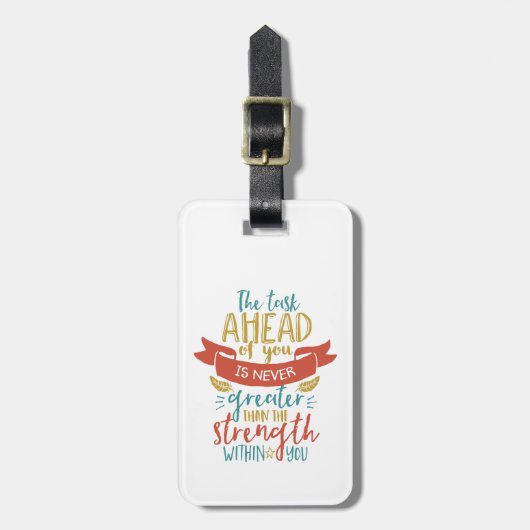 Étiquette À Bagage Citation Inspirationnelle Force Croire En Vous-Mêm (Devant Vertical)