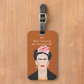 Étiquette À Bagage Citation Inspirationnelle Frida Kahlo Illustration