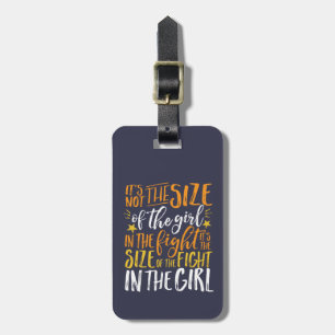 Étiquette À Bagage Citation Inspirationnelle Taille du combat dans la