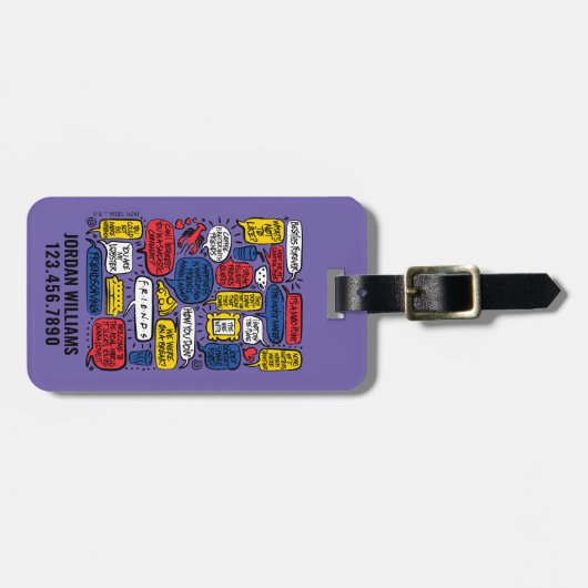 Étiquette À Bagage Citations AMIENDS™ (Devant horizontal)