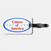 Étiquette À Bagage Citoyen d'Amérique  (Dos horizontal)