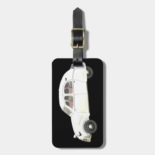 Étiquette À Bagage Citroen blanc 2CV (Devant Vertical)