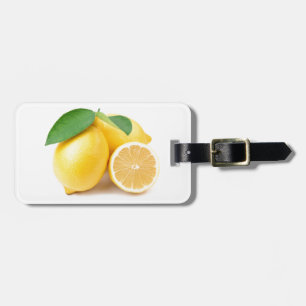 Étiquette À Bagage Citrons jaunes clairs et frais