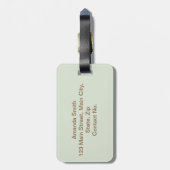 Étiquette À Bagage Citrouille coloré (Dos Vertical)