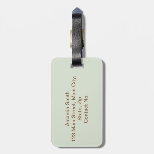 Étiquette À Bagage Citrouille coloré (Dos Vertical)