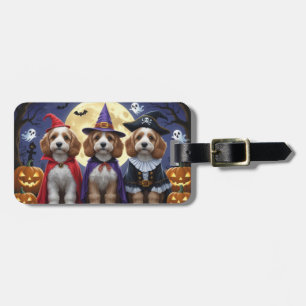 Étiquette À Bagage Citrouille de chien Cockapoo Halloween drôle