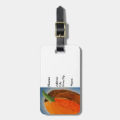 Étiquette À Bagage Citrouille gai (Devant Vertical)