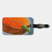 Étiquette À Bagage Citrouille gai (Dos horizontal)