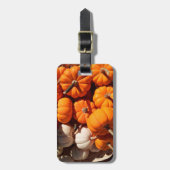 Étiquette À Bagage Citrouille halloween Jack-o'-lantern orange citrou (Devant Vertical)