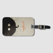 Étiquette À Bagage Citrouille noir (Devant Horizontal)