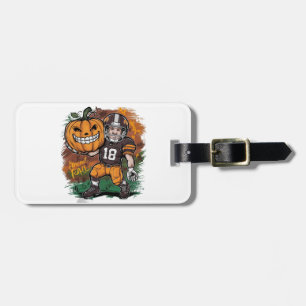 Étiquette À Bagage citrouilles de football d'automne