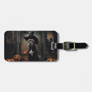 Étiquette À Bagage Citrouilles de Terrieur de Staffordshire Halloween