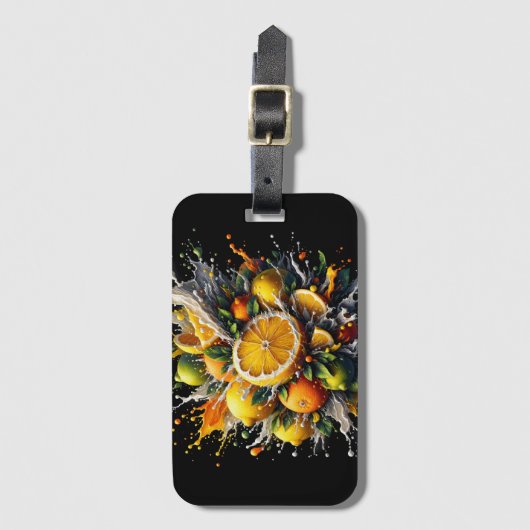 Étiquette À Bagage Citrus Explosion (Devant Vertical)