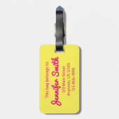 Étiquette À Bagage Citrus Fruit Citron Lime Orange Grappe Imprimer (Dos Vertical)