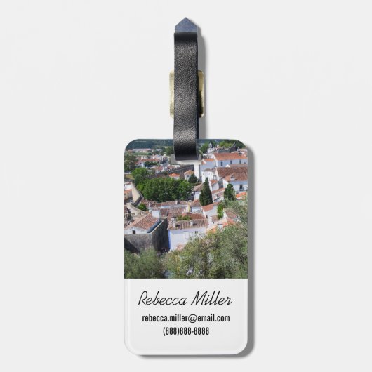 Étiquette À Bagage Cityscape d'Aveiro, Portugal (Dos Vertical)