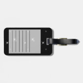 Étiquette À Bagage Clair de lune de nuit de cascade de tour de vélo (Dos horizontal)