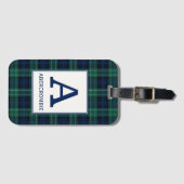 Étiquette À Bagage Clan Abercrombie Tartan Monogrammé (Devant Horizontal)