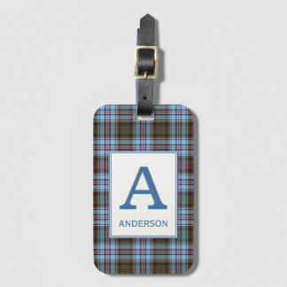 Étiquette À Bagage Clan Anderson Tartan Monogrammed