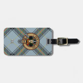 Étiquette À Bagage Clan Bell Crest sur Tartan (Devant horizontal)