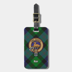 Étiquette À Bagage Clan Blair Crest sur Tartan