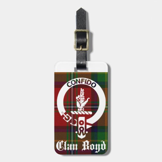 Étiquette À Bagage Clan Boyd Crest Tartan (Devant Vertical)